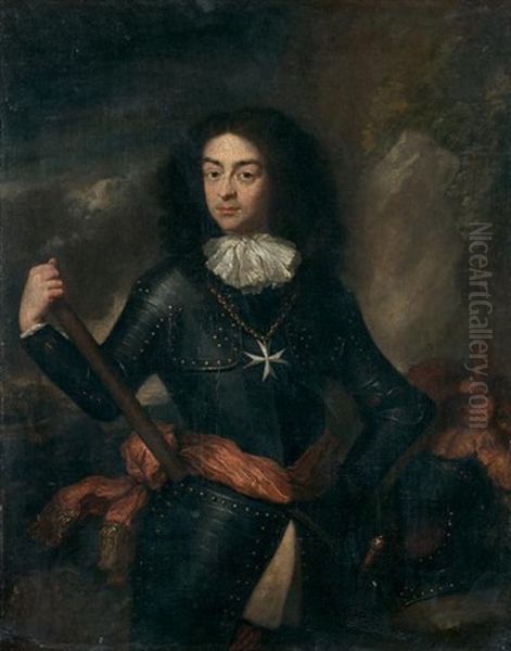 Portrait D'homme En Armure Portant La Croix De Malte - view 1