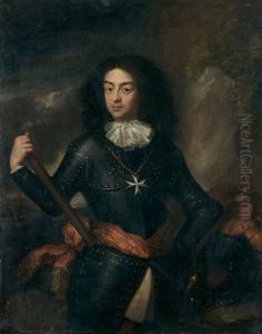 Portrait D'homme En Armure Portant La Croix De Malte