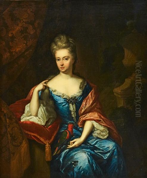 Portrait Of A Lady With A Parrot - view 1