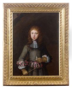 Portrait De Jeune Homme Aux Rubans by Constantyn Netscher