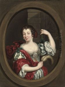 Portrait Of A Lady (louise De Kerouaille, Duchess Of Portsmouth?) by Constantyn Netscher