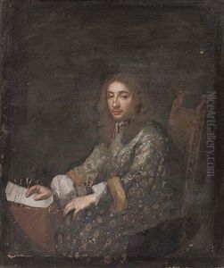 Portrait Of A Gentleman Holding A Letter In His Right Hand