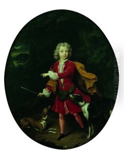 Portrait D'un Jeune Garcon En Tenue De Chasseur by Constantyn Netscher