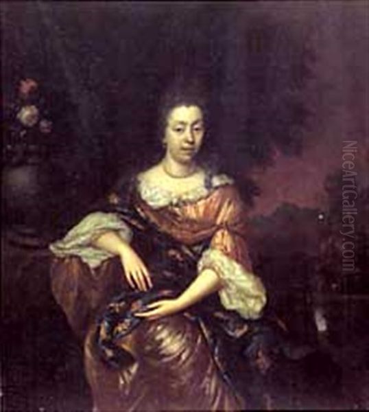 Portrait De Jeune Femme Assise Dans Un Pre - view 1