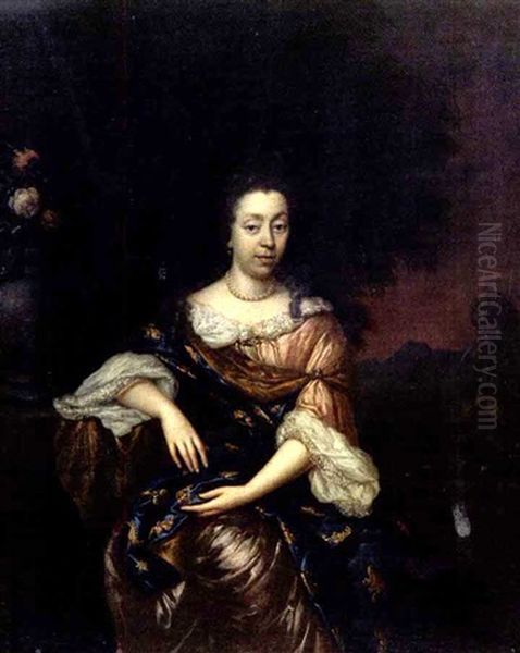 Portrait De Jeune Femme Assise Dans Un Parc - view 1