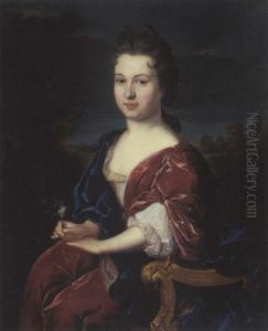 Portrait De Femme Assise Sur Fond De Paysage Portrait De Femme Assise Sur Fond De Paysage