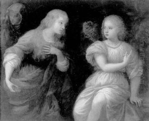 Marie Madeleine Et L'ange by Constantyn Netscher