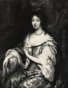 Portrait Of Maria Mancini by Constantyn Netscher