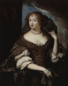Portrait Of A Lady by Constantyn Netscher