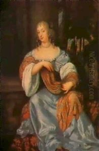 Portrait Einer Hofischen Dame by Constantyn Netscher