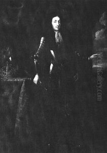 Portrait Of A Nobleman by Constantyn Netscher