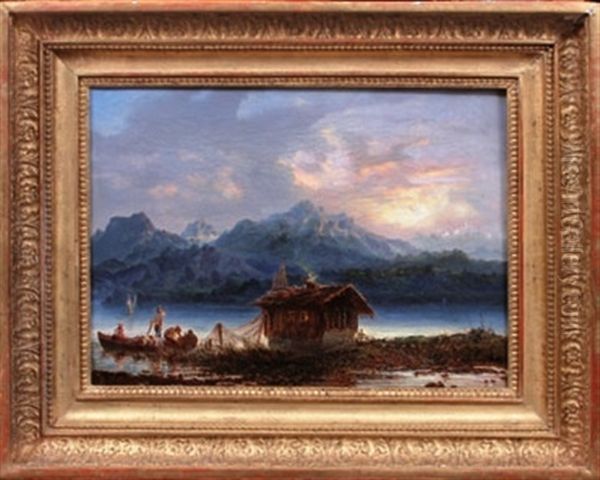 Vue D'un Lac Suisse (thoune?) - view 1
