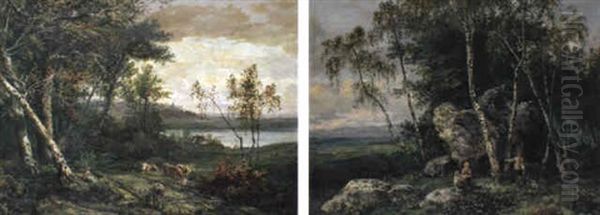 Chasseur Dans Un Paysage Boise - view 1