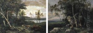 Chasseur Dans Un Paysage Boise