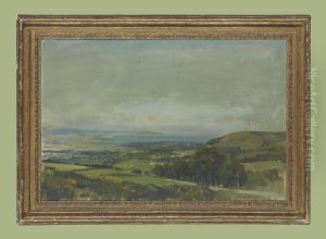 Dublin Bay From The Hills Above Rathfarnham, Co. Dublin by Oswald Hornby J. Birley