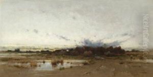 Abendliche Moorlandschaft by Louis (Ludwig) Neubert