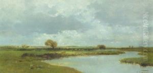 Sommerliche Flusslandschaft (bei Dachau?)