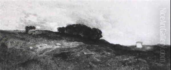 Mediterrane Landschaft Mit Turm Und Buhl - view 1