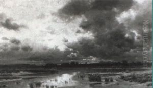 Moorlandschaft Im Bayrischen Voralpenland by Louis (Ludwig) Neubert