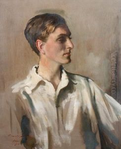 Portrait Of Young Gentleman by Oswald Hornby J. Birley
