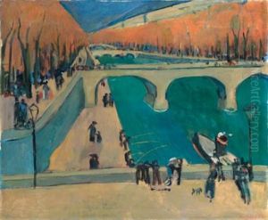 Herbst In Paris (am Seine Ufer) (autumn In Paris (at The Strand Of The River Seine)) by Werner Neuhaus