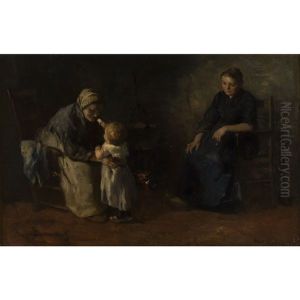 A Posy For Grandma by Albert Johan (Jan) Neuhuys