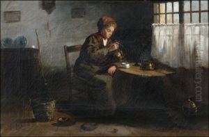 Kahvihetki (coffee Moment) by Albert Johan (Jan) Neuhuys