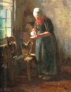 A Precious Pet by Albert Johan (Jan) Neuhuys