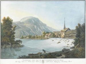 Wasserfall Der Aar Zu Untersewen Im Canton Bern