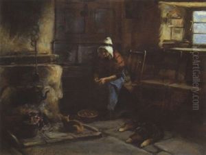 Hollandische Bauerin by Albert Johan (Jan) Neuhuys