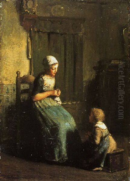 The Knitting Lesson - view 1