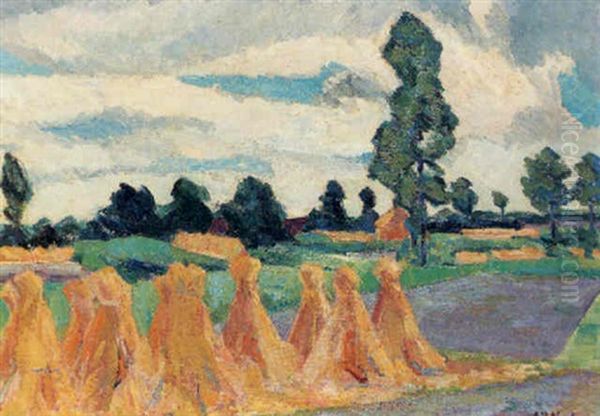 Haystacks In A Field - view 1