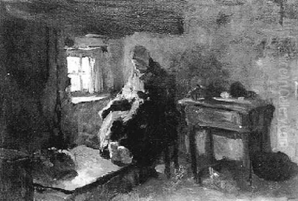 A Peasant Woman In An Interior - view 1