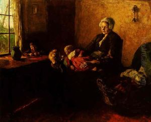 A Mother With Her Children by Albert Johan (Jan) Neuhuys