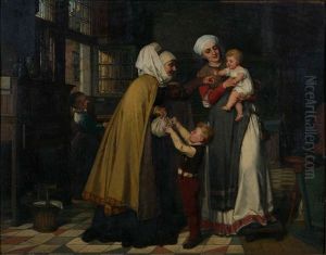 Scene Domestique by Jan Antoon Neuhuys