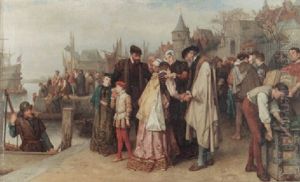 Emigration Of The Huguenots, 1566 by Jan Antoon Neuhuys