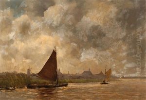 View Of Leiden Along The Haarlemmervaart