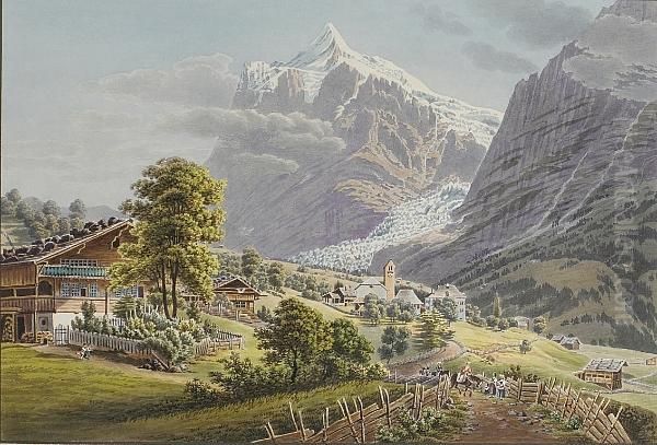 Vue Prise Au Fond Du Hasle; Unterseen; Finsterhorn; Paysage De La Wengenalp; Grindlewald; Canton Berne; Lungern Am Langern; Chute De L'aar; Chute Reichenbach Inferior, Nine - view 1