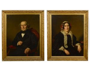 Pair Of Portraits by Johan Heinrich Neuman