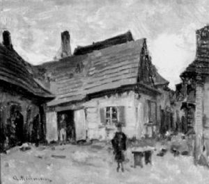 Dorfliche Szenerie In Einem Judischen Getto