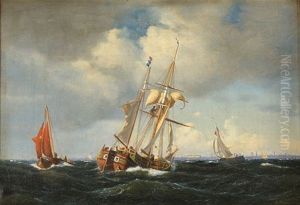 Shipping In Heavy Seas by Carl Johann Neumann