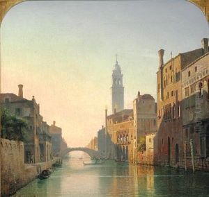 Kanalparti Fra Venedig by Carl Johann Neumann