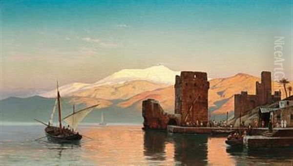 Evening Atmosphere In A Harbour (northern Africa?) - view 1