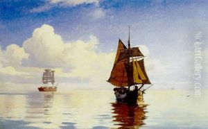 Marine Med Sejlskibe by Carl Johann Neumann