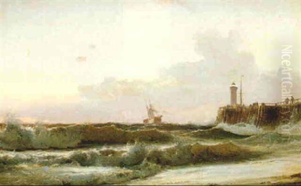 A Ship In Stormy Seas - view 1