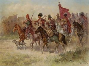Die Kosakenreiter by Fritz Neumann