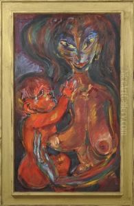 Mutter (halbakt) Mit Kind