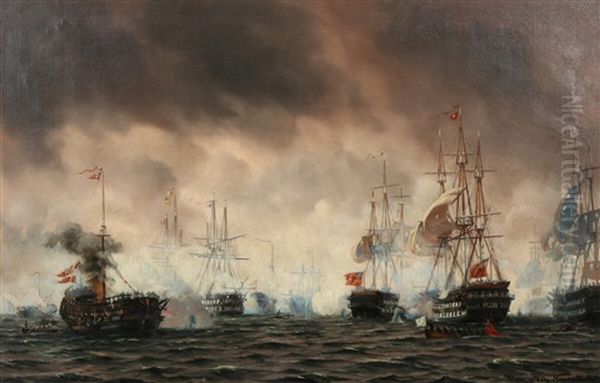 Slaget Paa Kjobenhavns Rehd, 2. April 1801, Set Fra Slagets Centrum Nord Eftv. - view 1