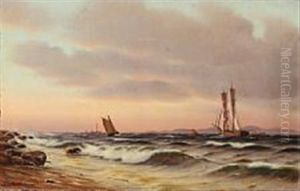 Sunset At A Danish Coast by Johan Jens Neumann