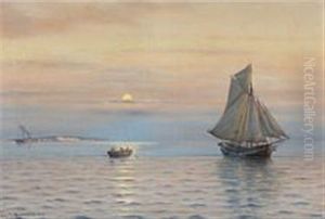 A Quiet Evening At Sea by Johan Jens Neumann